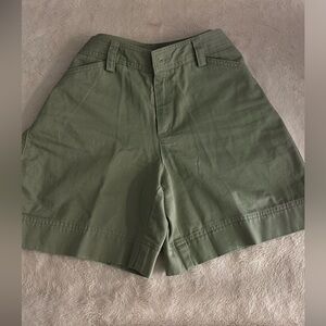 Rafaella Green Bermuda Shorts Classic Cotton Blend